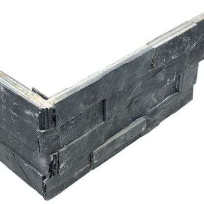 Ledger Stone in Carbon 6x18 Assembled Corner Natural Stone