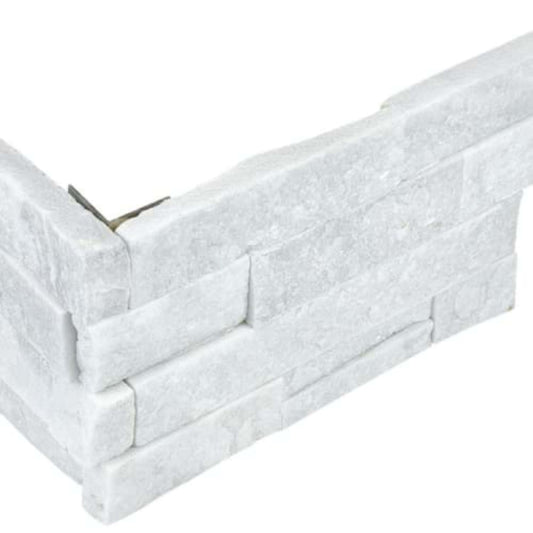 Ledger Stone in Glacier 6x18 Assembled Corner Natural Stone