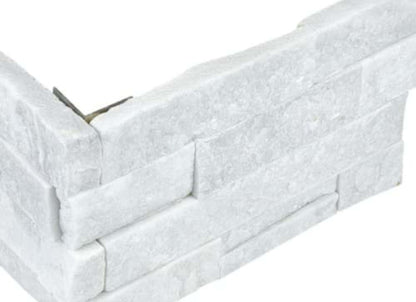 Ledger Stone in Glacier 6x18 Assembled Corner