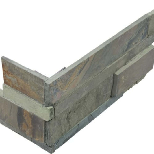 Ledger Stone in Indian Coast 6x18 Assembled Corner Natural Stone