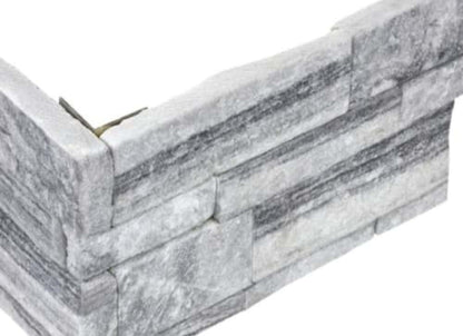 Ledger Stone in Nordic Crystal 6x18 Assembled Corner