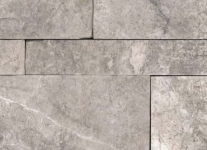 Ritz Gray in Split Face 6x24 Wall Panels