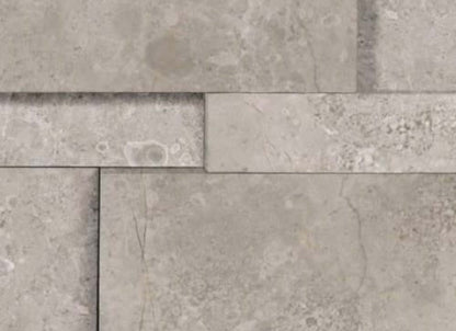 Ritz Gray in Honed Cubics 6x24 Wall Panels