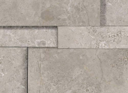Splitface & Cubics in Ritz Gray 6x24 Cubic Wall Panels Honed