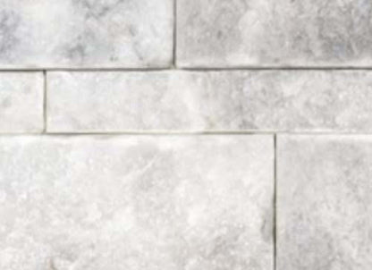 Splitface & Cubics in Bianco Venatino 6x24 Split Face Wall Panels