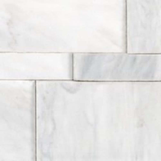 Bianco Venatino in Honed Cubics 6x24 Wall Panels Natural Stone