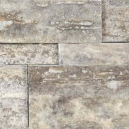 Silver Ash in Honed Cubics 6x24 Wall Panels Natural Stone