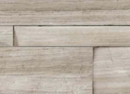 Splitface & Cubics in Strada Mist Veincut 6x24 Split Face Wall Panels