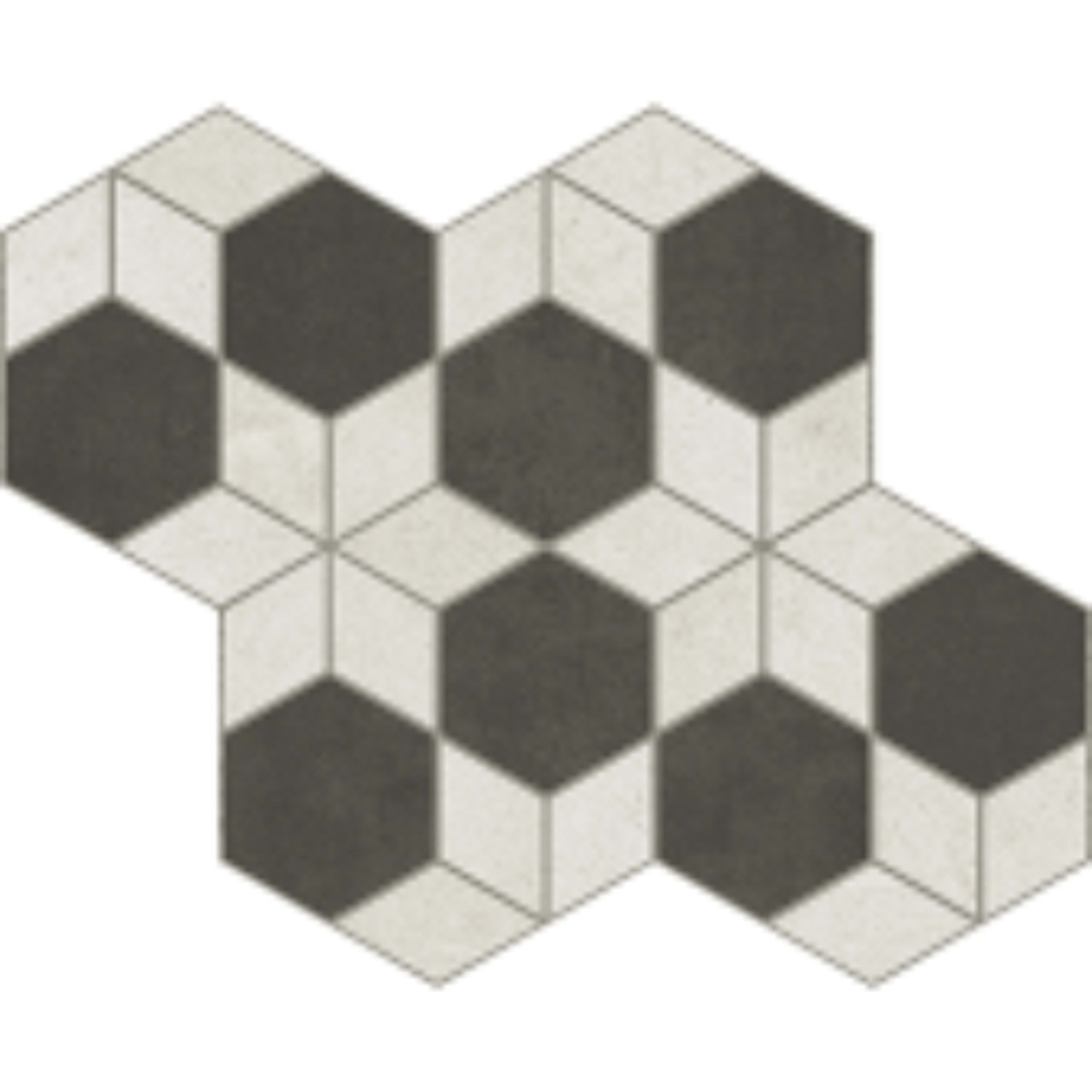 Cove in Breeze + Coal Orchid Mosaic Tile