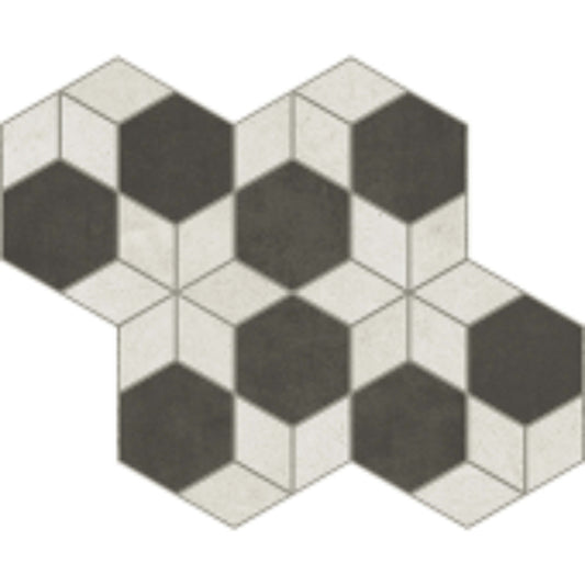 Cove in Breeze + Coal Orchid Mosaic Tile