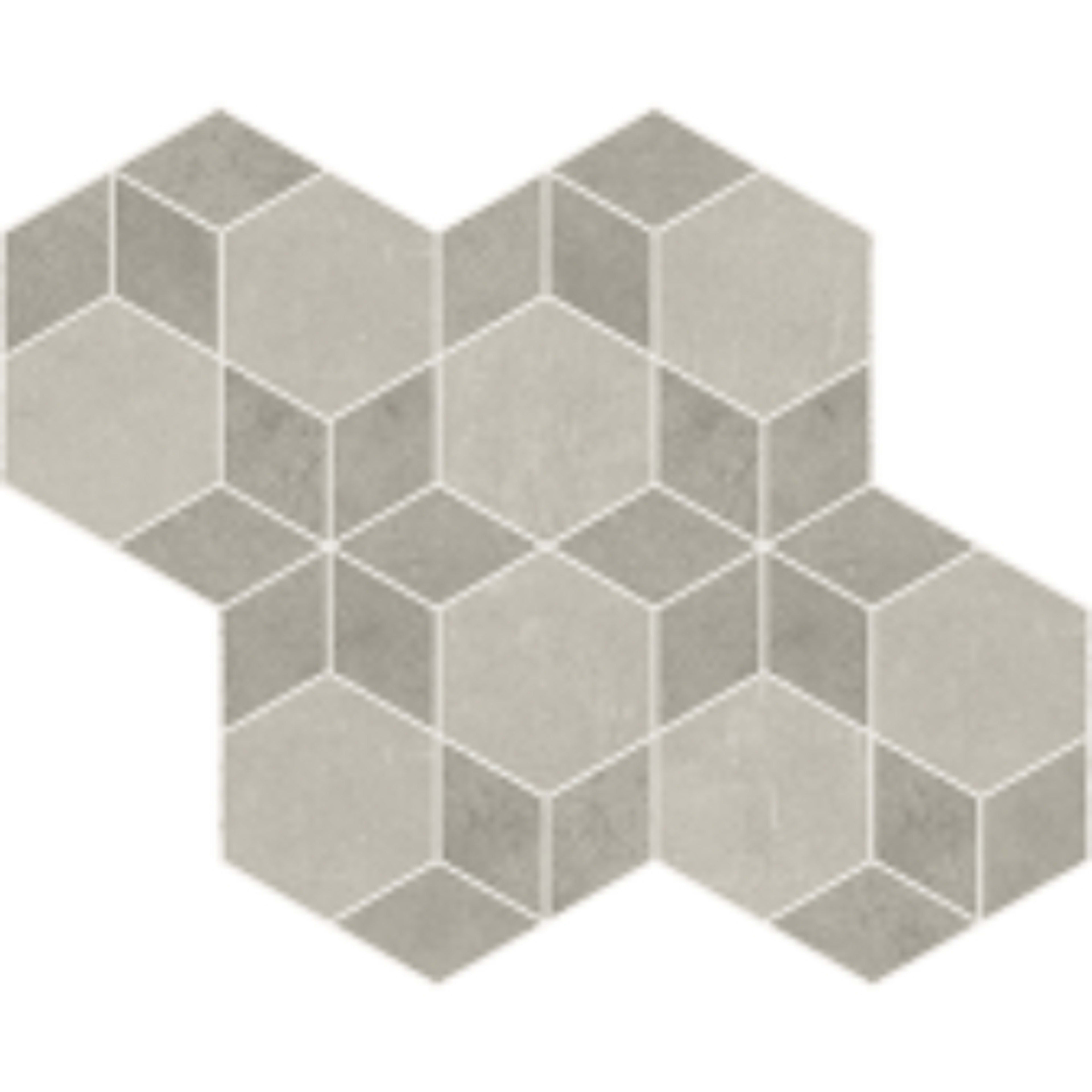 Cove in Fog + Pebble Orchid Mosaic Tile