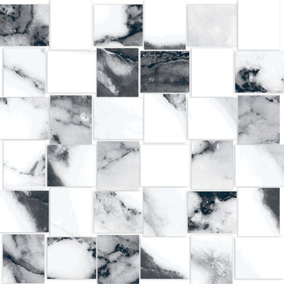 Crash in Blanco Natural - 12x12 Basketweave Tile