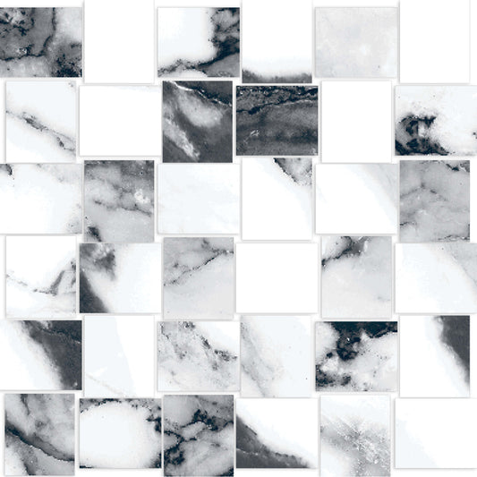 Crash in Blanco Natural - 12x12 Basketweave Tile
