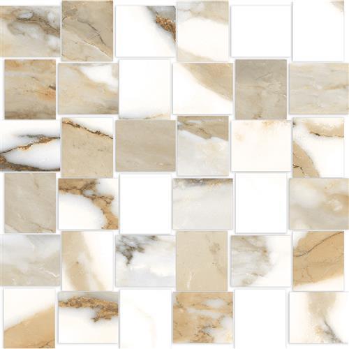 Crash in Beige Natural - 12x12 Basketweave Tile