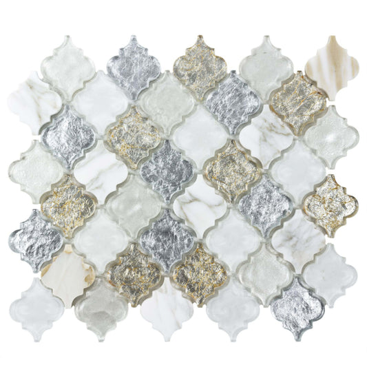 Chic in Tuscan Arabesque Glass Tile