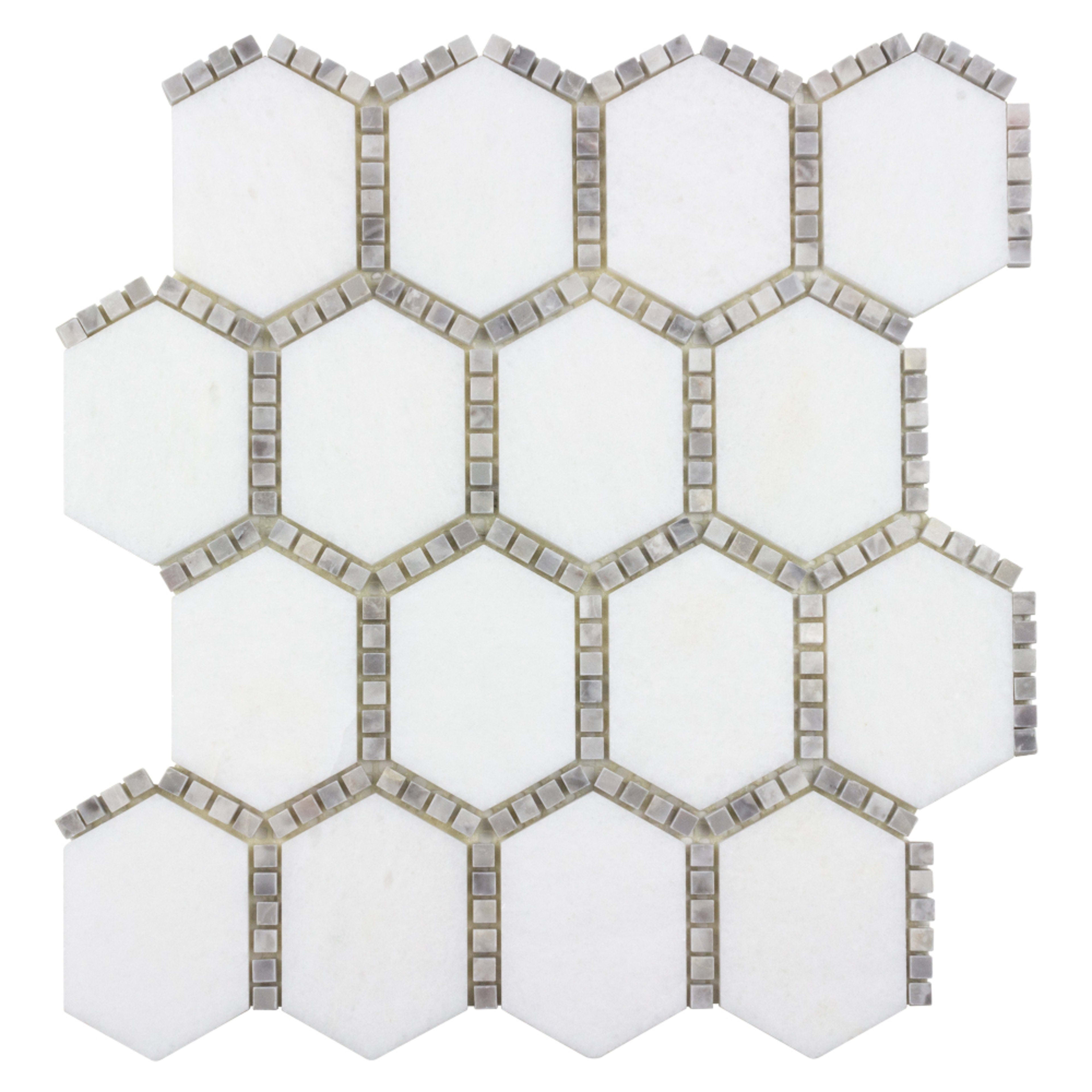 The Finish Line in Jeweled Hex Manor Gray Natural Stone