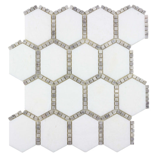The Finish Line in Jeweled Hex Manor Gray Natural Stone
