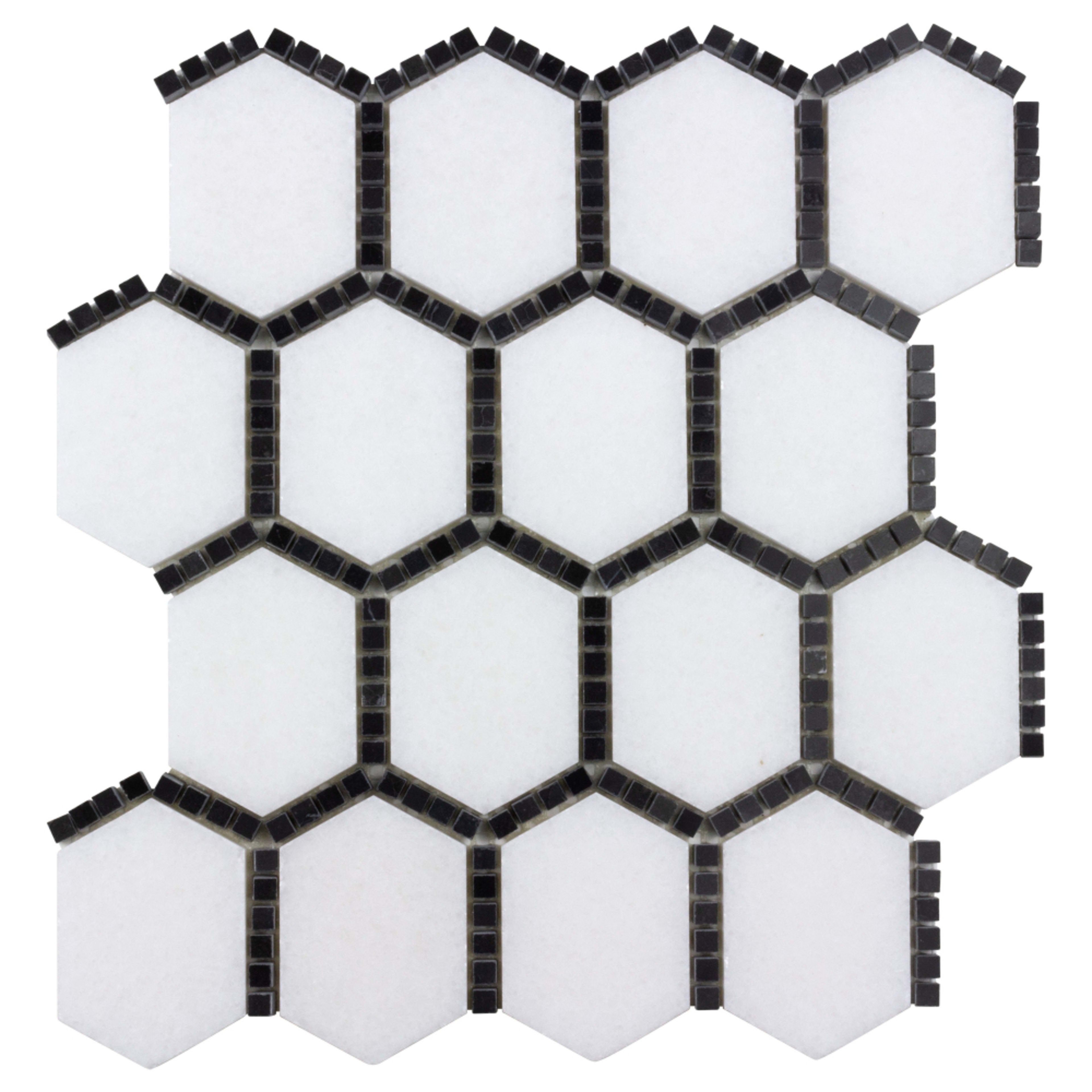The Finish Line in Jeweled Hex Sable Black Natural Stone