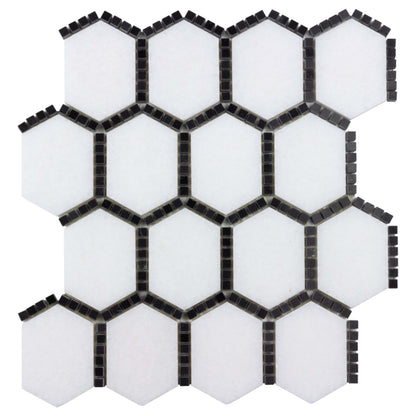 The Finish Line in Jeweled Hex Sable Black Natural Stone