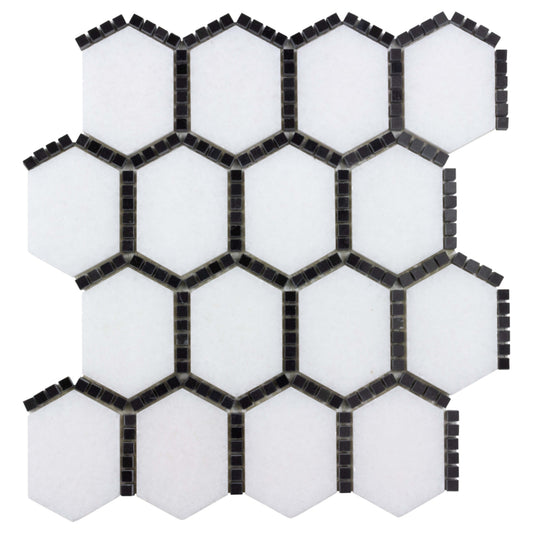 The Finish Line in Jeweled Hex Sable Black Natural Stone