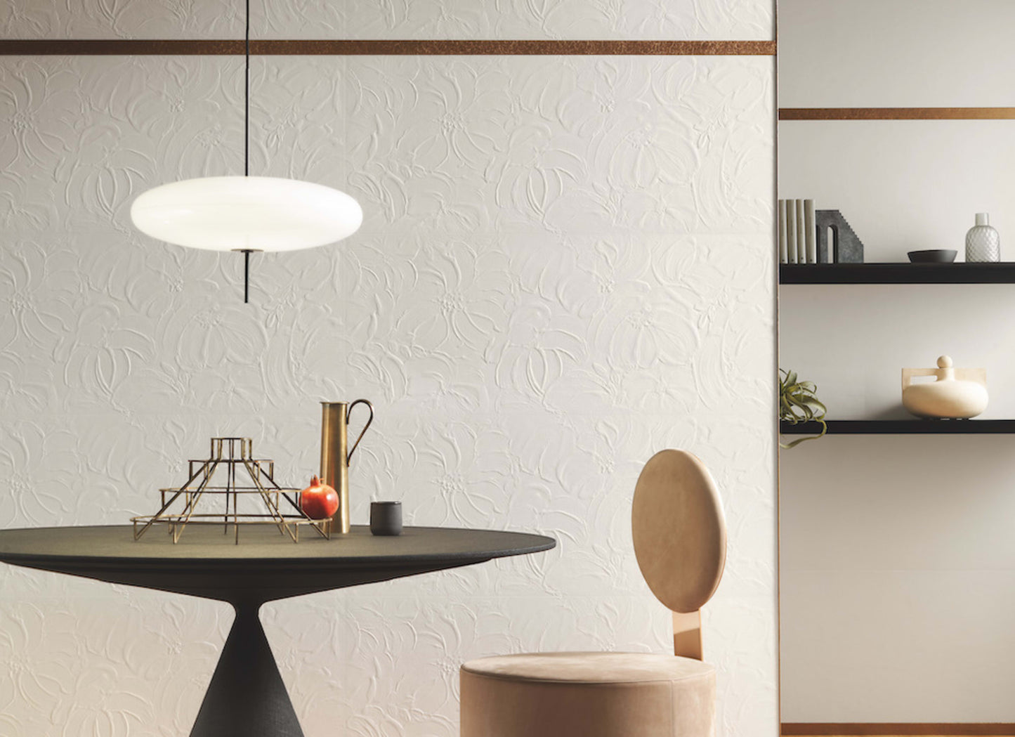 3D Wall Plaster in Bloom White