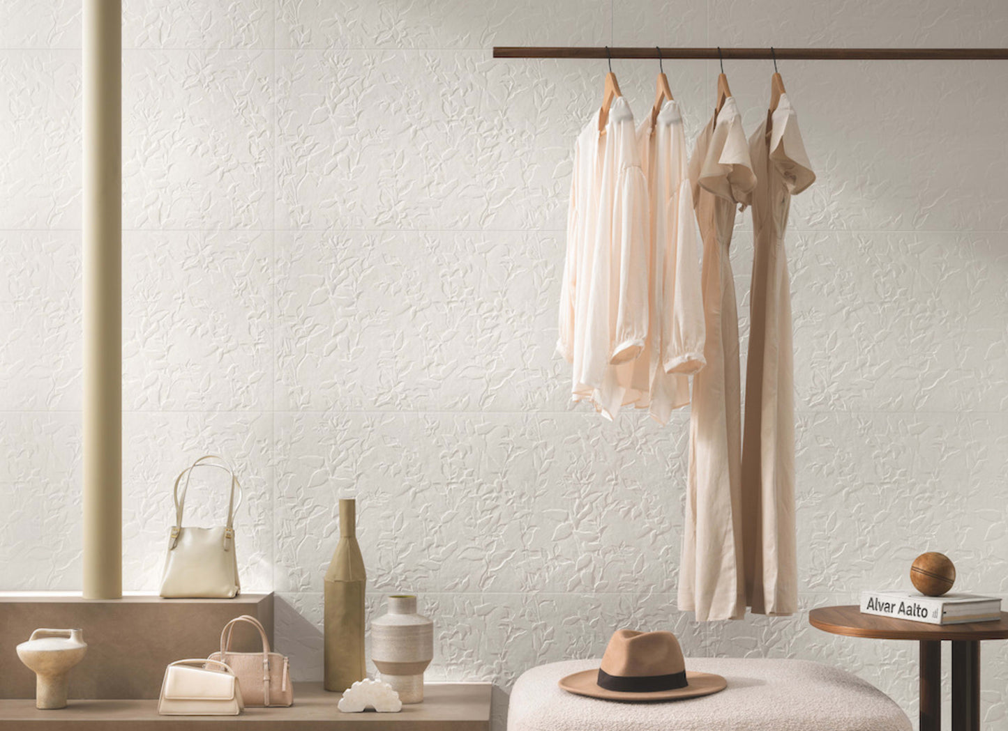 3D Wall Plaster in Jasmine White