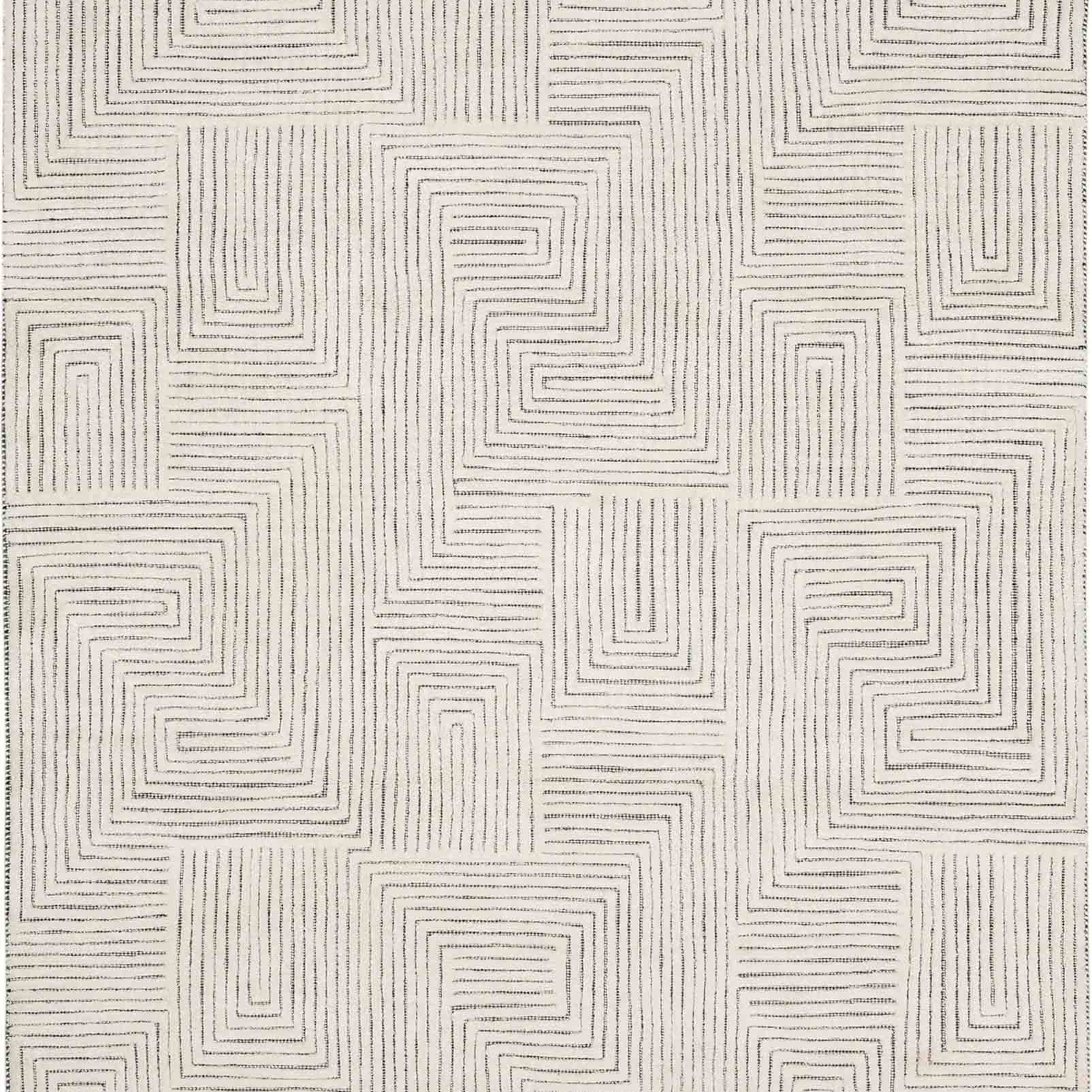 Algiers Black/White in Black/White 9'X12' Area Rugs