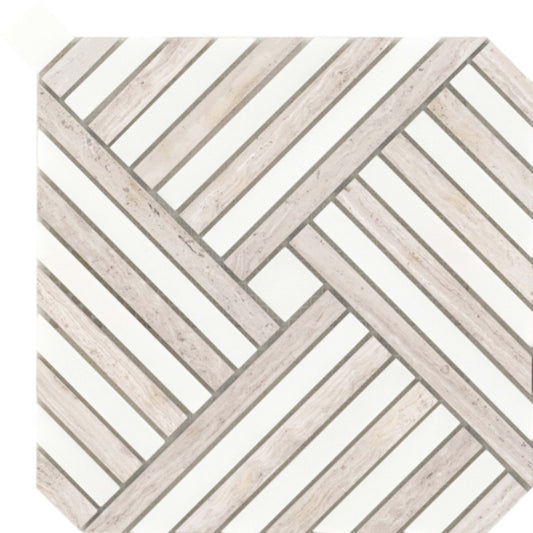 Alluro in Palace Cream 9" X 9" Natural Stone