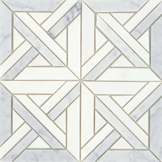 Alluro in Mini Castle Silver 12" X 12" Natural Stone