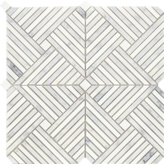 Alluro in Mini Palace Silver 12" X 12" Natural Stone