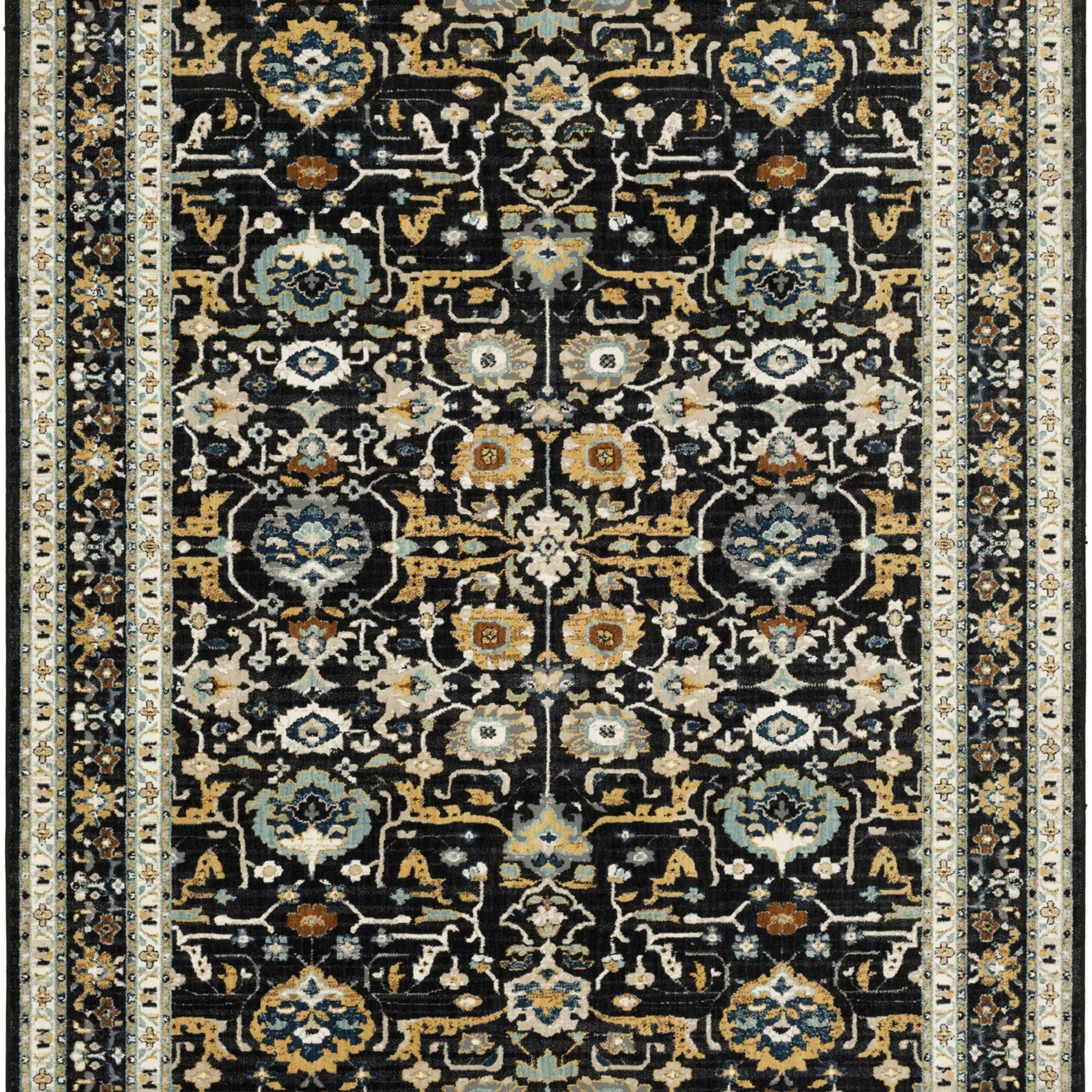 Amphora Black in Black Area Rugs