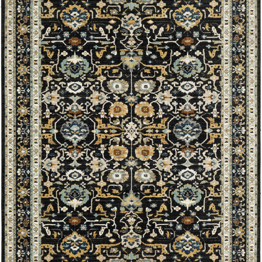 Amphora Black in Black Area Rugs