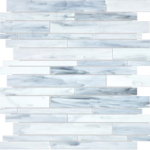 Baroque in Carrara Random Strip Mosaic