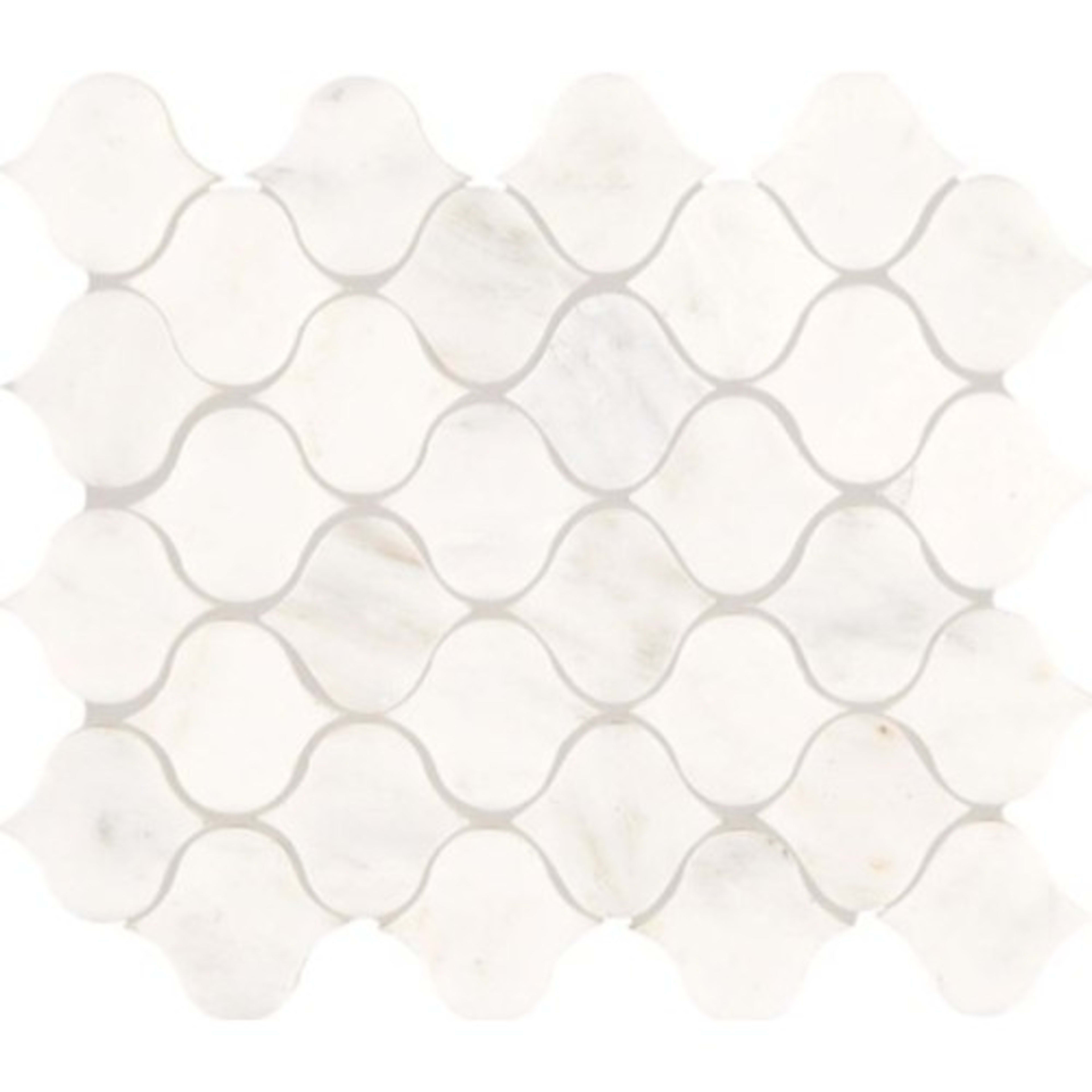 Marble Collection in First Snow Elegance 11 X12 Baroque Natural Stone