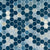 Brill Hexagon Mosaic in Azure Glass Tile