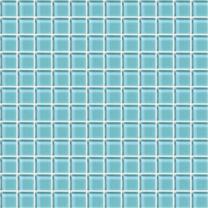 Color Appeal in Fountain Blue 1x1 Mosaic Glass Tile