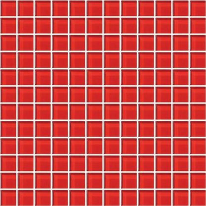 Color Appeal in Cherry 1x1 Mosaic Glass Tile