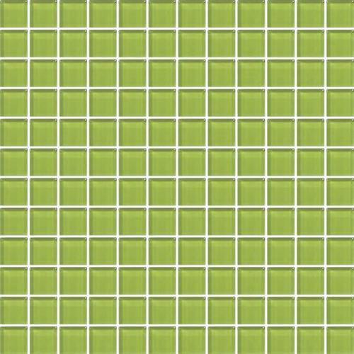 Color Appeal in Lime Green 1x1 Mosaic Glass Tile