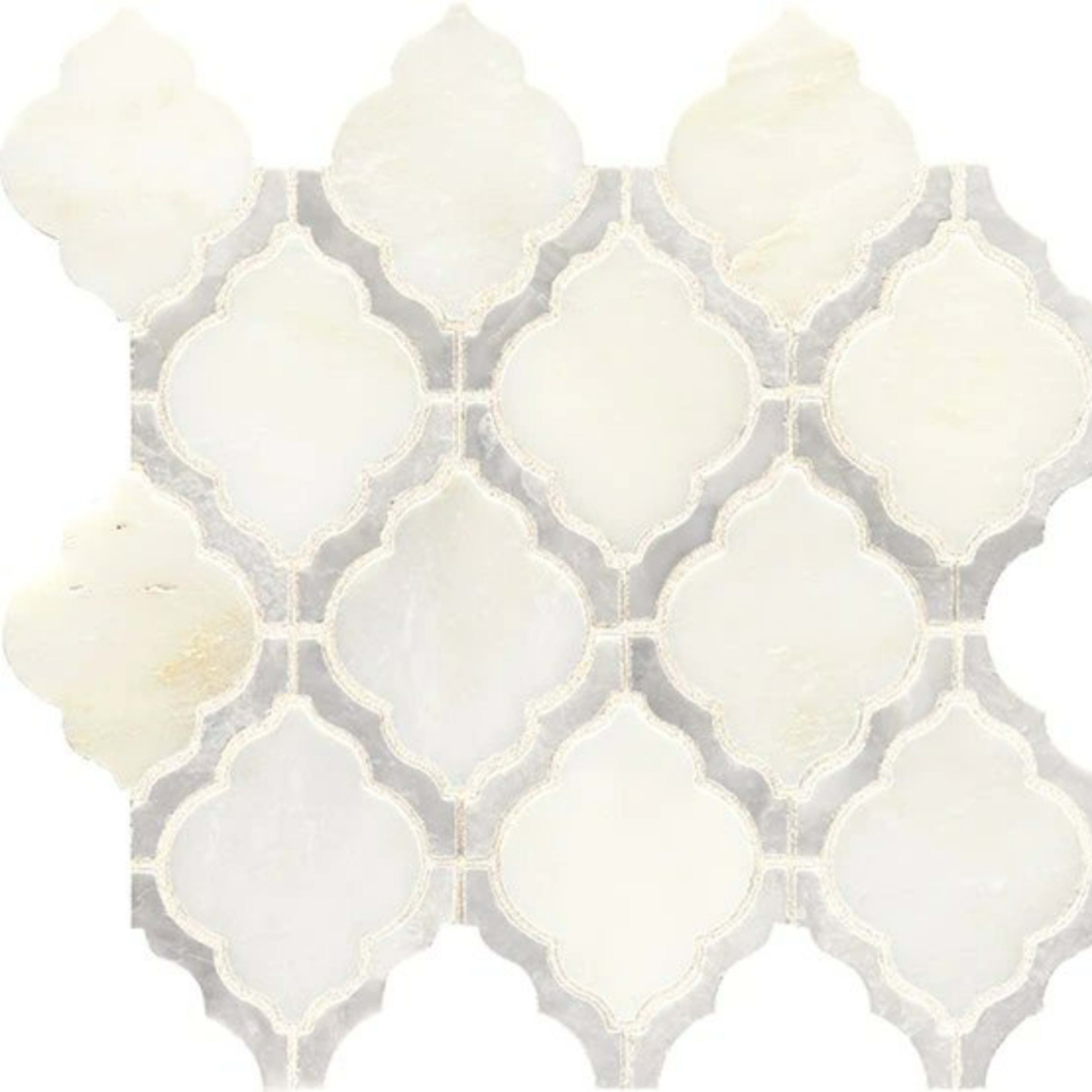 Candora in Vestal White Bln Arabesque Natural Stone