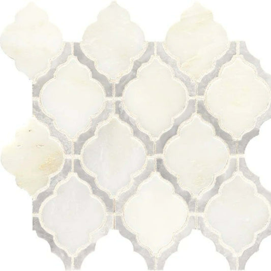 Candora in Vestal White Bln Arabesque Natural Stone