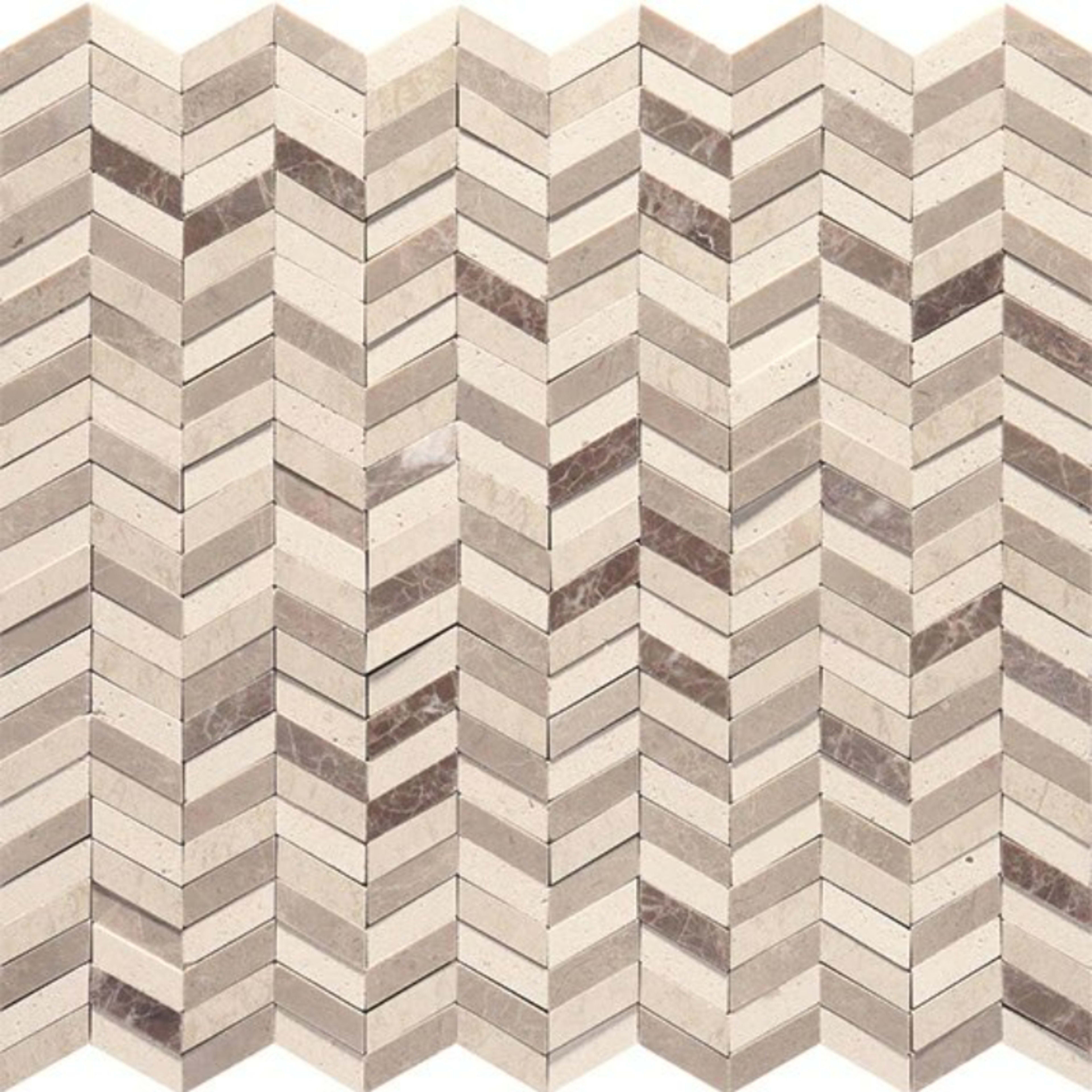 Candora in Light Bei & Brn Chevron Natural Stone
