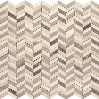 Candora in Light Bei & Brn Chevron Natural Stone