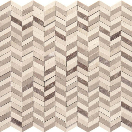 Candora in Light Bei & Brn Chevron Natural Stone