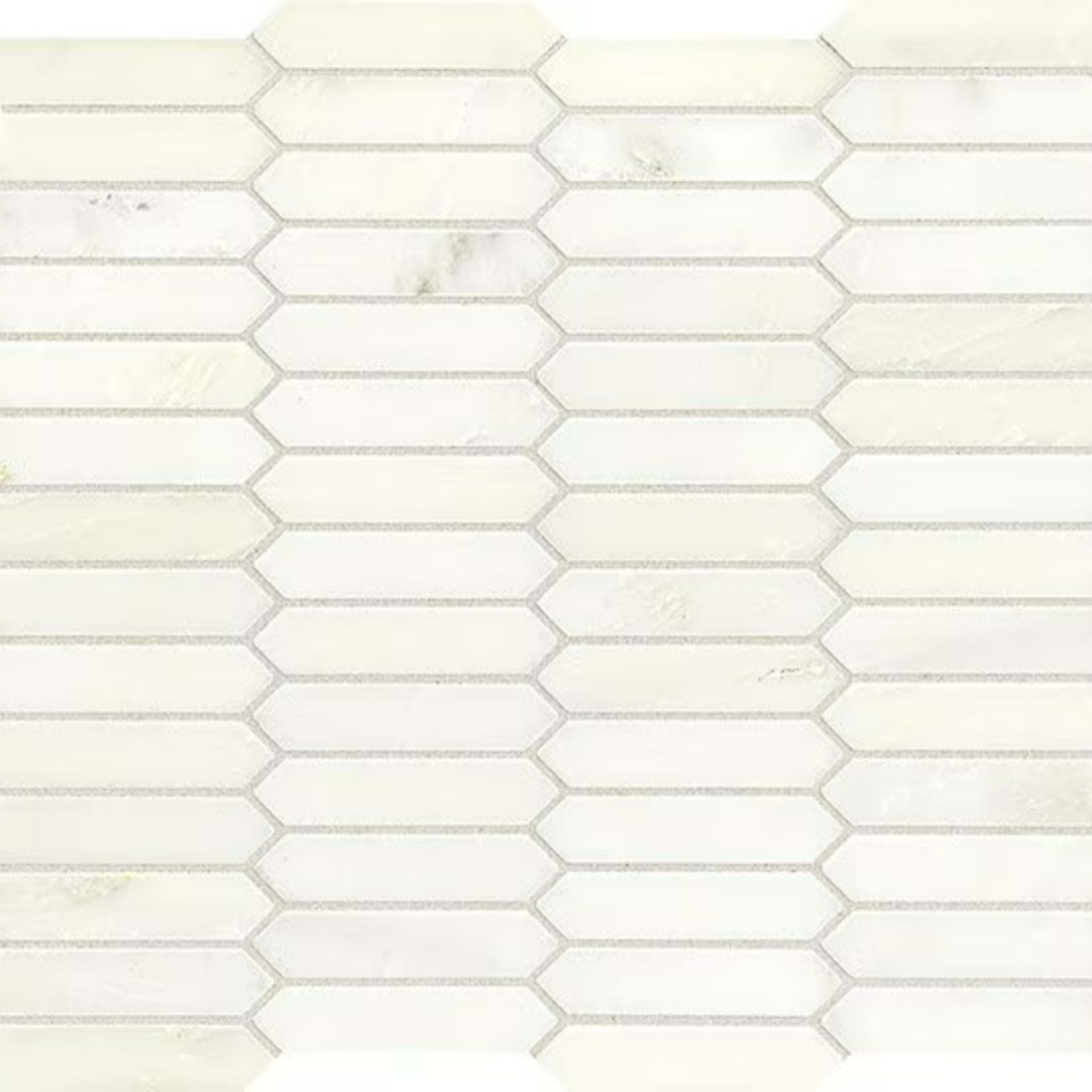 Candora in Vestal White Linear Hexagon Natural Stone