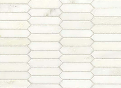 Candora in Vestal White Linear Hexagon