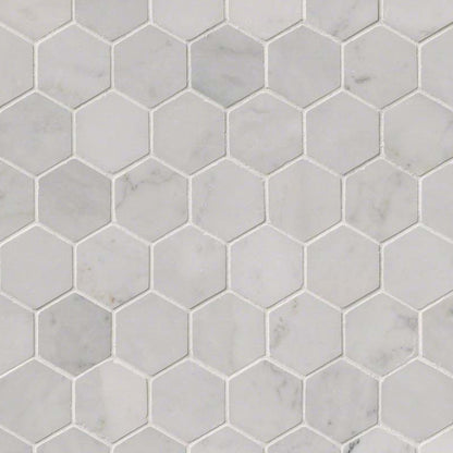 Carrara White in Carrara White - 2 Hexagon Polished Natural Stone