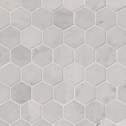 Carrara White in Carrara White - 2 Hexagon Polished Natural Stone