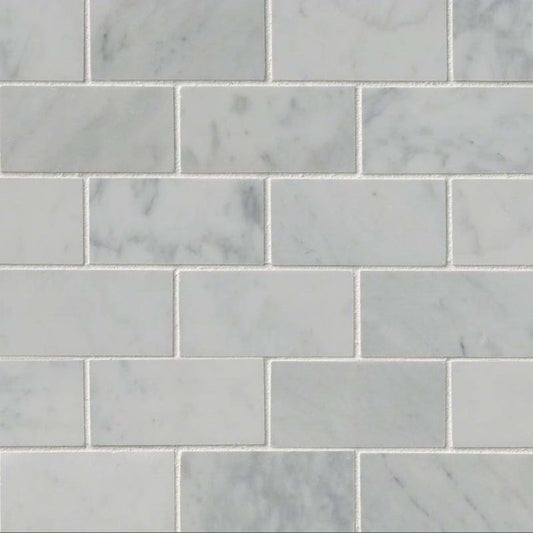 Carrara White in Carrara White - 2x4 Natural Stone