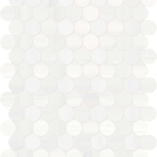 Cosmo Lumino in Penny Round Mosaic Honed Natural Stone