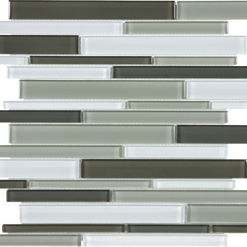 Debut in Contrast Random Strip Mosaic Glass Tile – Royal Flooring